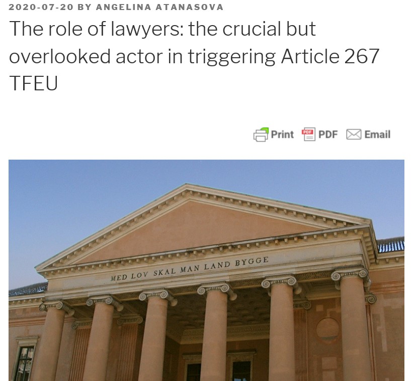 KU_LeuvenLCPL's tweet photo. New post by @Angelina_Ata on the role of lawyers in triggering the EU preliminary reference procedure (art. 267 TFEU), based on a case study of Denmark

https://t.co/6eH4Cn3TFW https://t.co/XW5Gqmtxj9