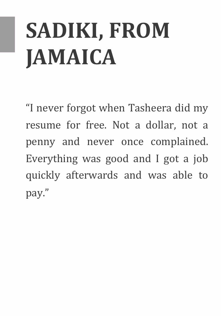 EmpressTashe's tweet photo. #CustomerReview #ProfessionalResumeWriting https://t.co/IqLLvU39LL