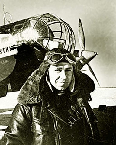 mfa_russia's tweet photo. #OTD🛩️Ilya Mazuruk, a pilot & polar explorer, 🎖️Hero of the Soviet Union, was born in 1906. ⚔️In 1942-1944, he led the Krasnoyarsk #Air Route and commanded the 1st Ferry #Aviation Division, both responsible for ferrying #Allied Lend-Lease aircraft from #Alaska to #Siberia. #ALSIB https://t.co/cPHMss0jFe