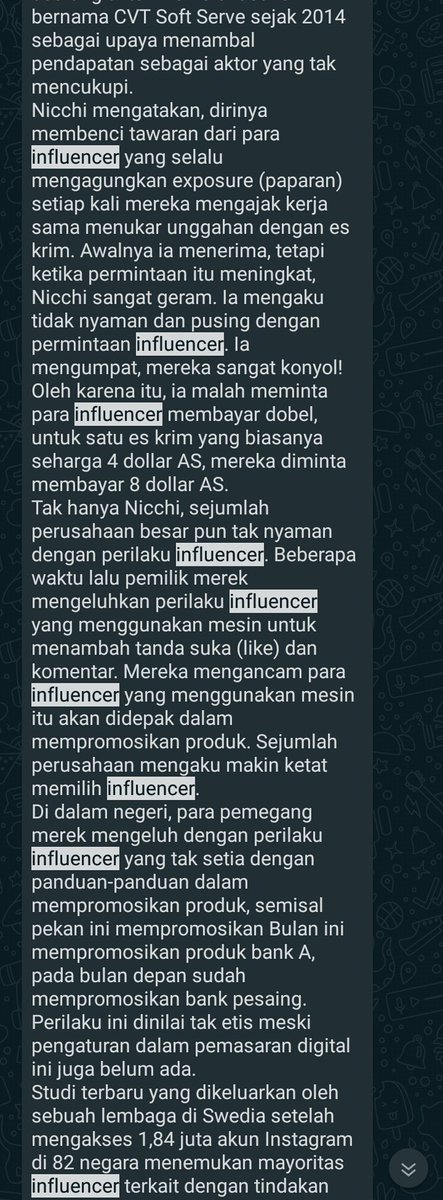 cheoleopseo's tweet photo. @plastikmicin Jadi keinget wasaf dari senior yang kerja di media. Dapet insight dari temen media lain. Ini dulu aku star wa nya soalnya relatable banget wkwk emang skg banyak influencer lvl annoying sih 👻 ini aku ss ya. Untung aku starred jd ga keapus 😂 https://t.co/VJmNVL3K8Q