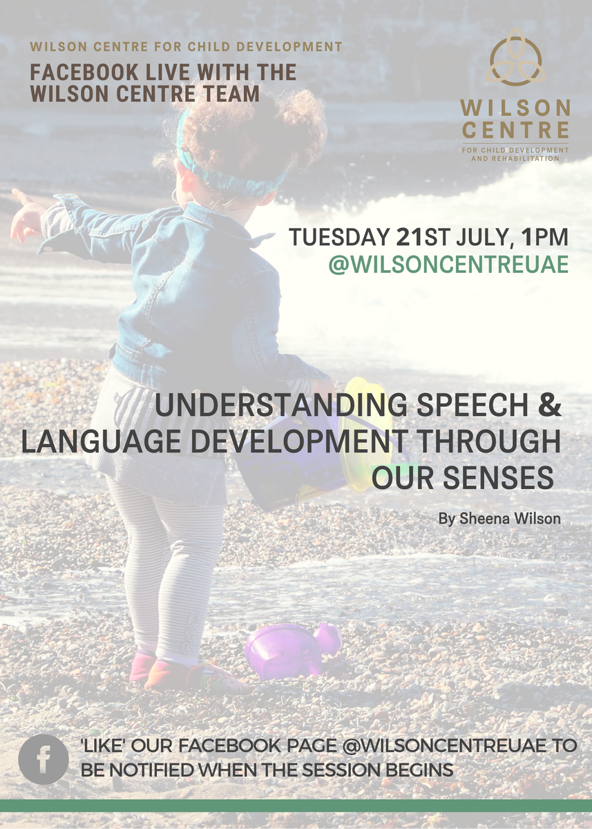 Facebook live: Join Sheena Wilson tomorrow for a discussion on the link between speech &amp; language and the sensory system. Often parents think their child needs #SLT when they have a delay but in fact, it is the child's sensory system that needs developing #facebooklive