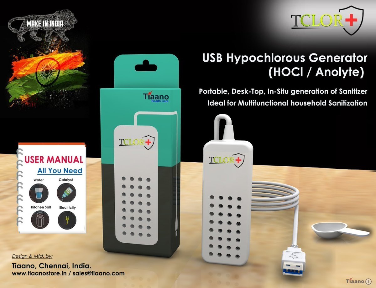 TiaanoOffical's tweet photo. USB Hypochlorous generator
   Our product help each and ever customer to create their own organic disinfectant within 10 mins
#sanitizergenerator #disinfectantmaker #ionizedwater #sterlisedwater #organicdisinfectant #Tclor #COVID https://t.co/9N9hC9w7oj