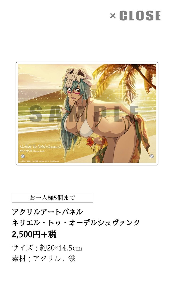 BLEACH ブリーチ 井上織姫 アクリルアートパネルボード ブレソル