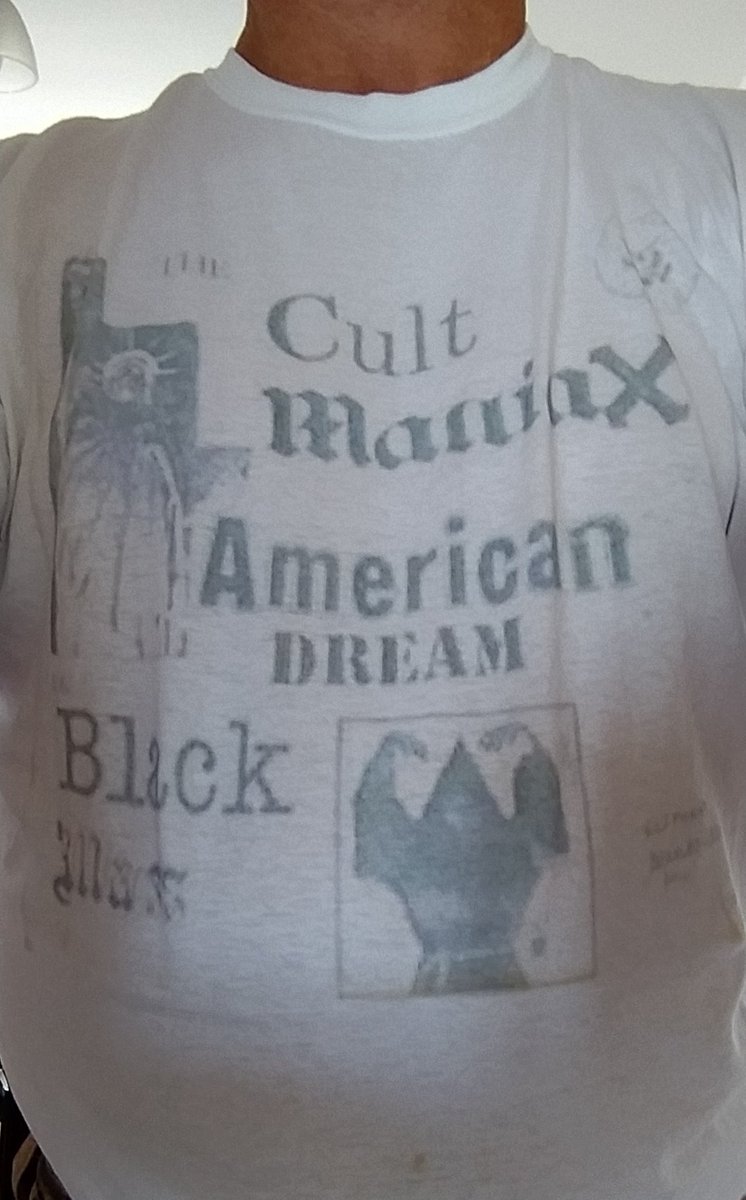 paddyhardcore's tweet image. Today's T Shirt of choice Devon's finest. Bit old now, from my record sleeve I made. The magnificent Cult Maniax