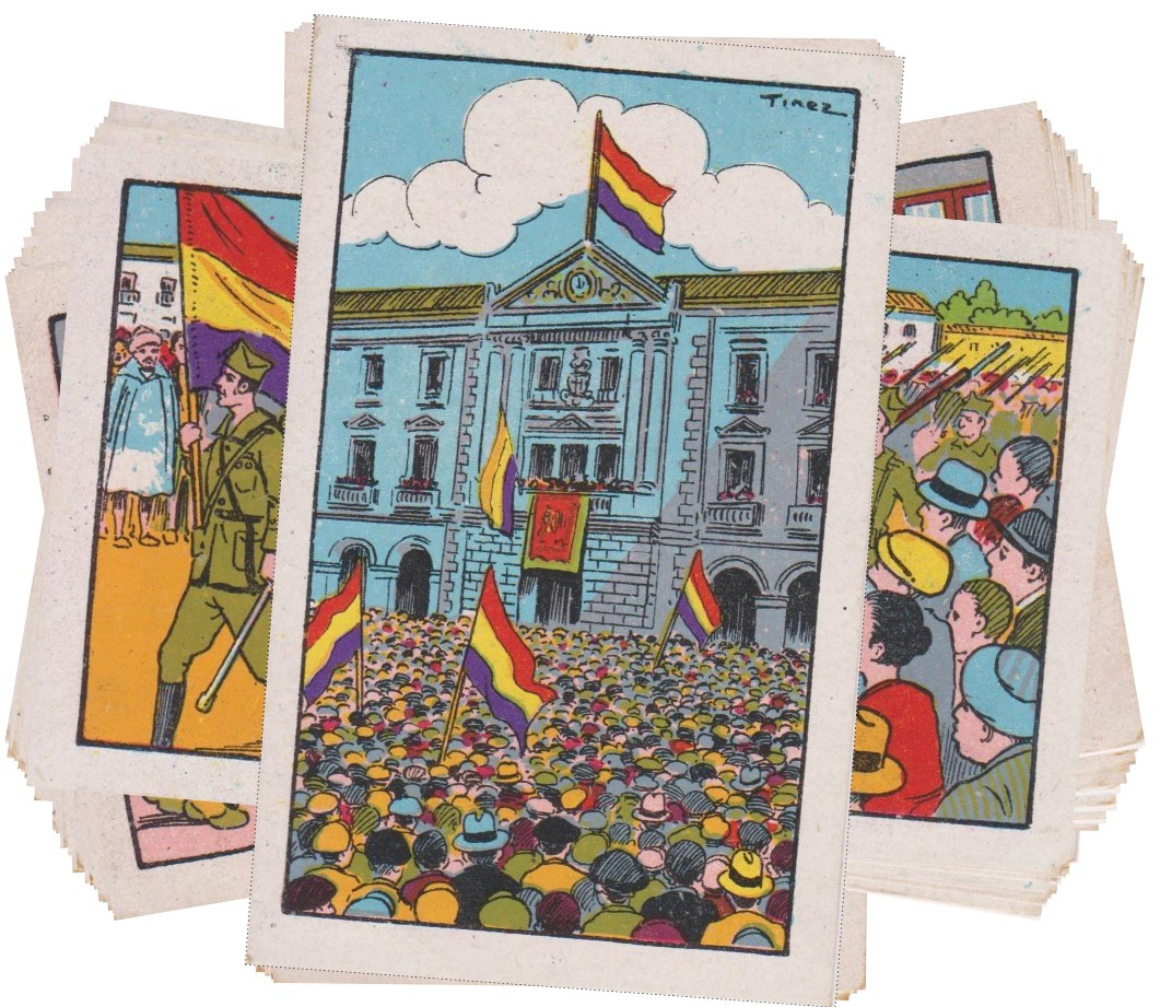 bibrepublica's tweet photo. Col·lecció de #cromos del fons d'#arxiu de @bibrepublica que il·lustren diversos episodis de la proclamació de la Segona #República espanyola.
L'autor de les il·lustracions és Juan Martínez Buendía, que signa com #Tinez.
Si la voleu veure sencera ➡️ https://t.co/XsOSyuJG2I https://t.co/JotvLPtepK