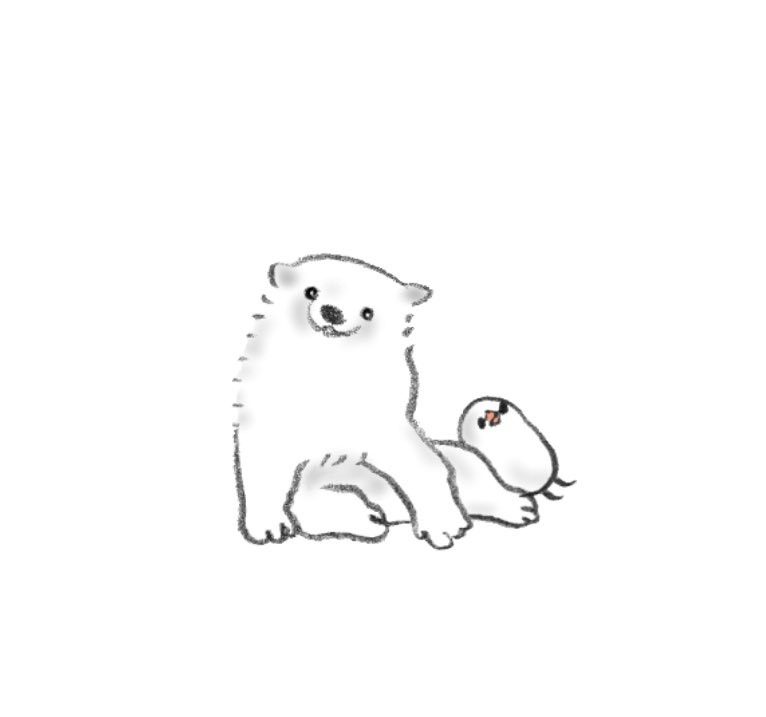 芦雪犬と文鳥 