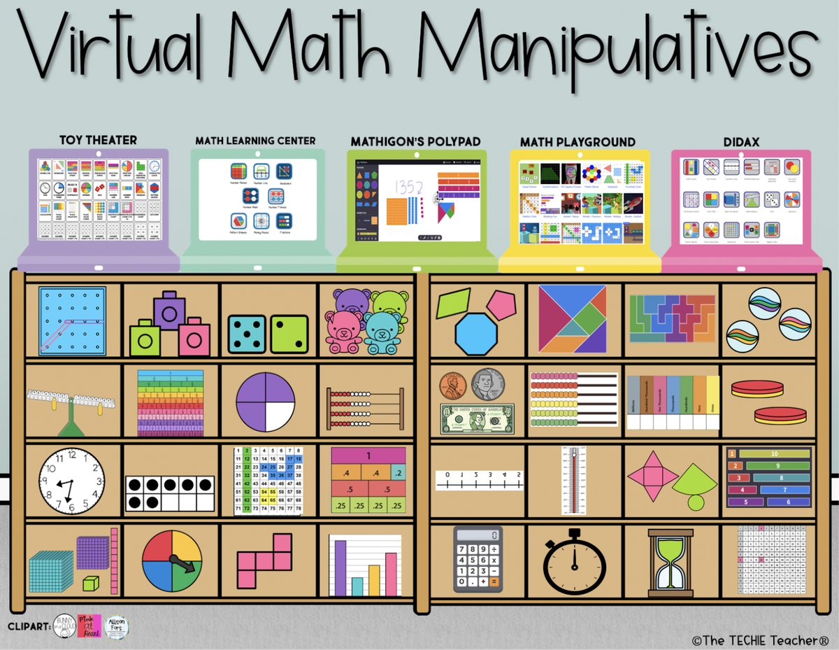 JGTechieTeacher's tweet image. I sent this collection of virtual #math manipulatives to my email subscribers this morning. Be on the l👀k out! 
Learn more here: bit.ly/TechieTeacherm…
#virtualmanipulatives