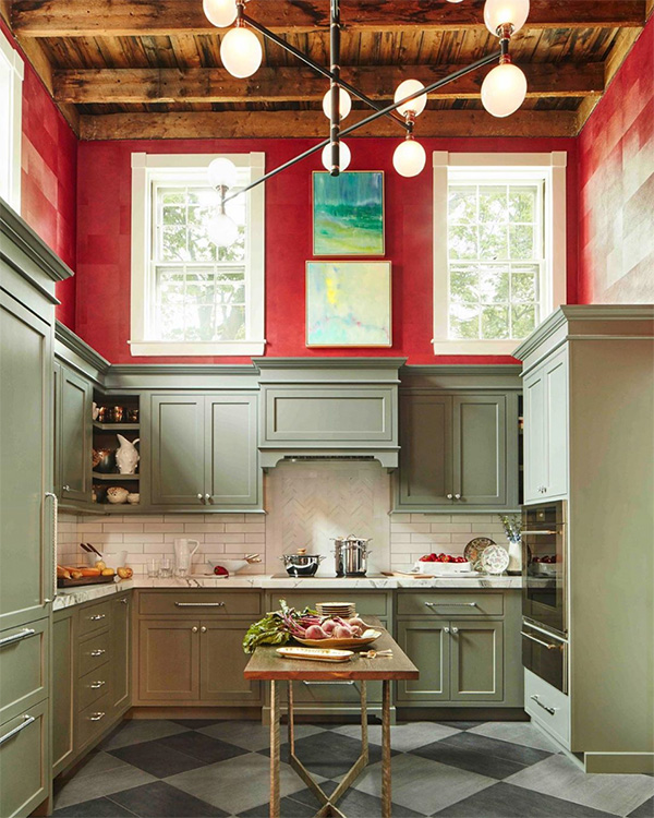 hamptonforge's tweet image. Raise the roof! A ruddy-red clerestory meets cool sage cabinets in this French-inspired kitchen [ via businessofhome ]. 

#frenchkitchen #eclecticspaces #kitcheninspiration