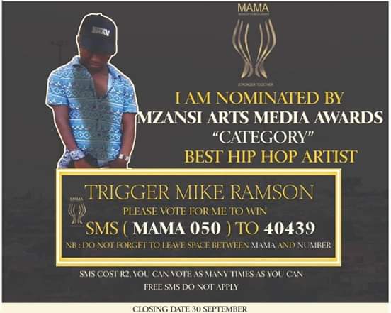 RhymeFestZA's tweet photo. Vote for #TriggerMike #mama #DJSBU https://t.co/HRoRfe5bxR