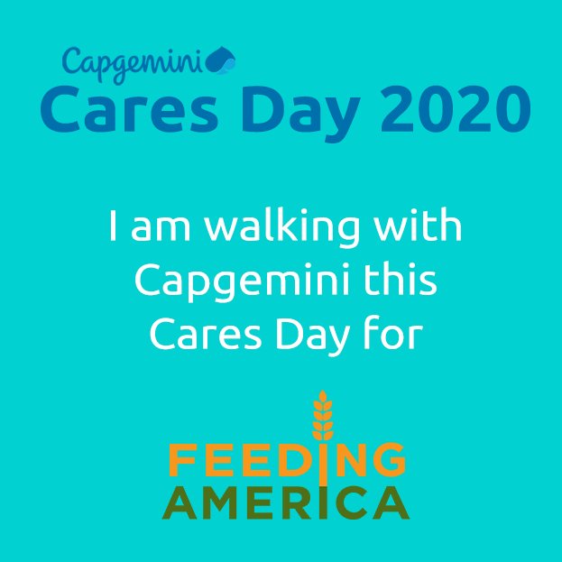 Late to posting this...but happy to walk for <a href="/FeedingAmerica/">Feeding America</a> as part of the @capgeminiNA #CapgeminiCares Day.  #4positivefutures  @capgeminiAIE #covidpuppy