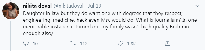 Education may also hint at one's interests/ leanings, than merely one's line of study/ work.Various jatis have diff traditions, some are more restrictive, & unless you have grown with such, it gets tough. Something as simple as dietary restrictions may create discord.