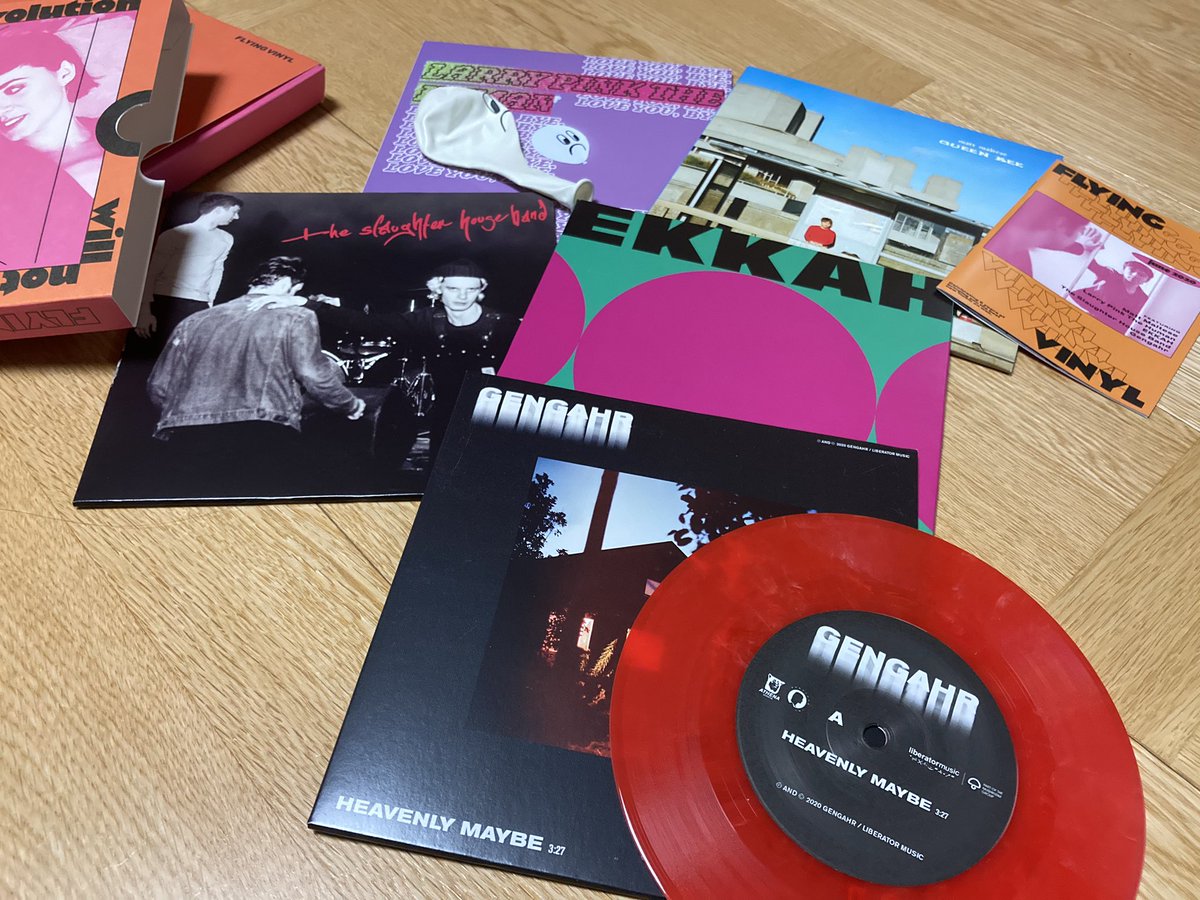 catortiger's tweet photo. Flying Vinyl来た!予告通りGengahr収録!新曲じゃなくてアルバムからのシングルカット(Bsideはアコースティックバージョン)だけどカラーだし満足満足╭( ・ㅂ・)و ̑̑
#FlyingVinyl https://t.co/hd9dLl2HkA