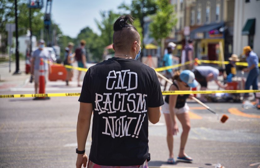theBPVT's tweet photo. An Ally is someone who has privilege, but chooses to stand for and with marginalized communities by taking tangible, ongoing actions to dismantle systems of oppression. These are our allies! #ally #blacklivesmatter #theblackperspectivevt #endracism #blacklivesmattermural https://t.co/oWhZeF3rji