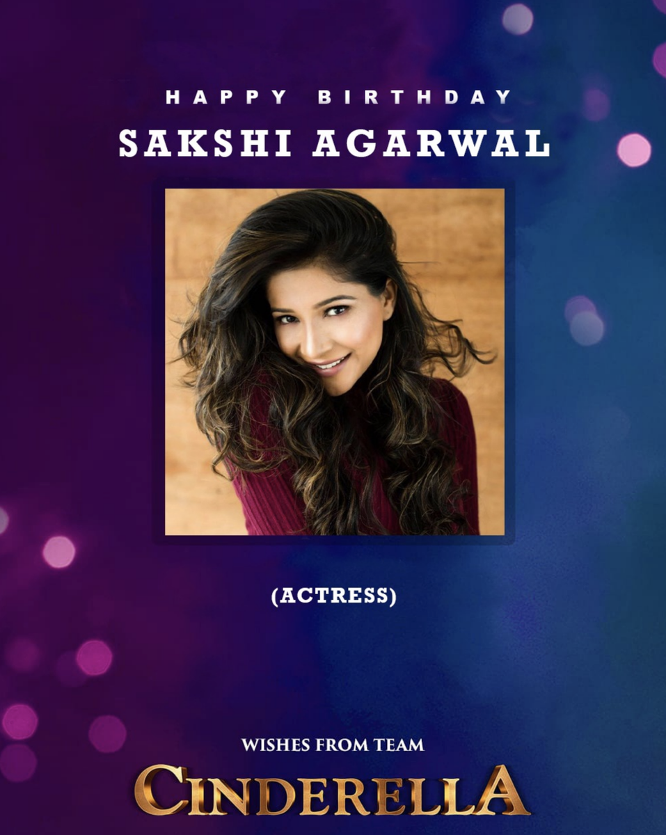 ashwamithra's tweet photo. Be happy! @ssakshiagarwal look forward for the best things are yet to come.This birthday, I wish you abundant happiness @vinoovenketesh @iamraailaxmi @editorkishore @KalloriVino @cinderellatamil
#SSIProductions #horrormovietamil #Kollywood #HBD_SakshiAgarwal https://t.co/GIoMpW6gQx