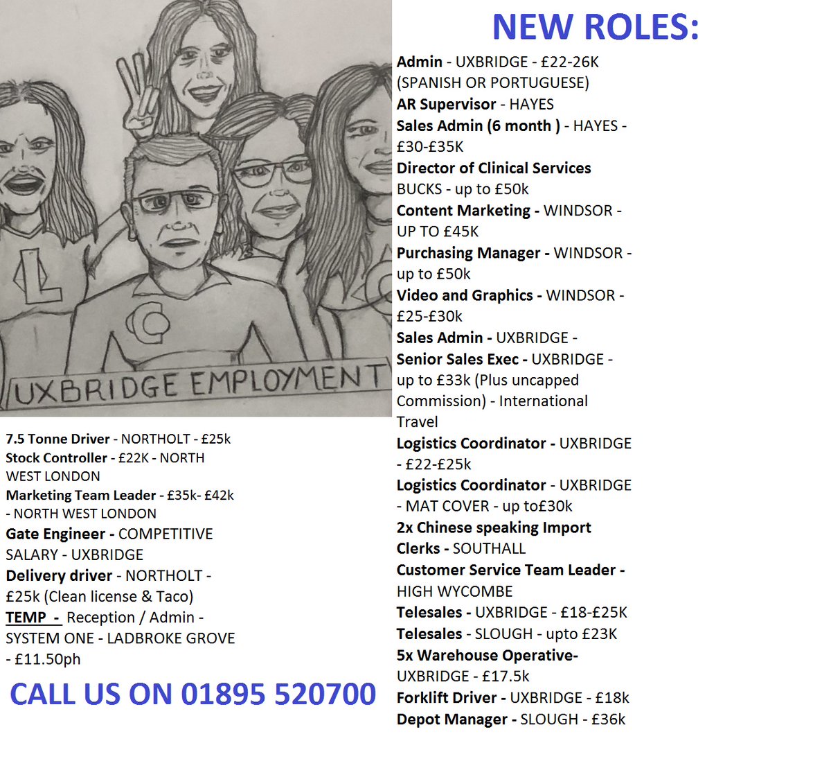 WindsorEmp's tweet photo. NEW ROLE UPDATE FOR THIS WEEK FROM CHARLES! #uea #uxbridgeEmployment #newjobnewlife #newjobs #uxbridgeJobs #hayesJobs #sloughjobs #windsorJobs  #administrationroles #salesRoles #languageRoles #LogisticsRoles https://t.co/o8xHUZuvpW