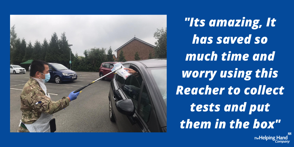 HelpingHandCoUK's tweet photo. Hellow #HerefordHour
For when you need a helping hand! Here’s Lance Corporal Wong showing how he uses his #Grabber whilst collecting #Covid19 Tests.
See our range of #HelpingHands :
https://t.co/IdGeHOaMMJ
#HelpingHandClassicPro #Reachingmadeeasy #Keepingsafe https://t.co/92zohwVPXv
