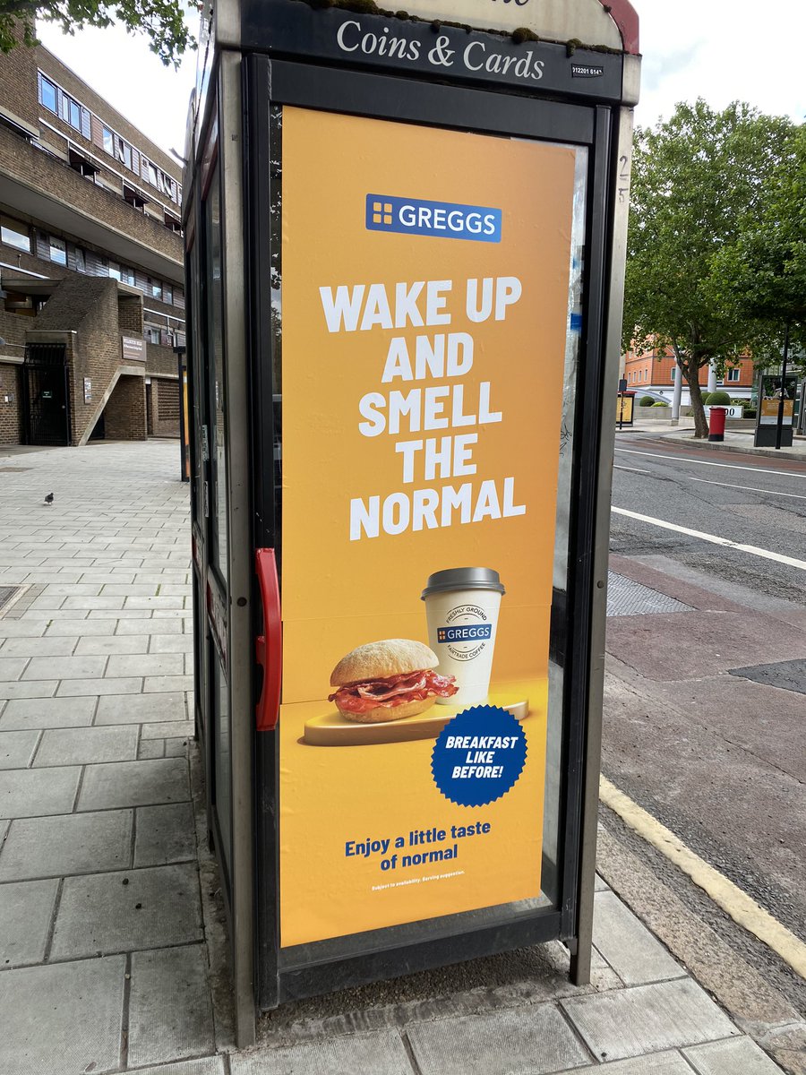  @GreggsOfficial get topical with their return (Check out the “unimproved recipe” roundel  @davetrott!) #CopySafari #copywritersunite