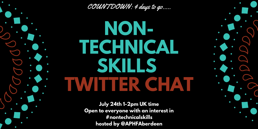 Don't forget to take part in our #TwitterChat on #nontechnicalskills this Friday! Open to everyone with an interest in NTS - we will be encouraging discussion among like-minded researchers, #safety consultants, #HumanFactors experts and #industry professionals!