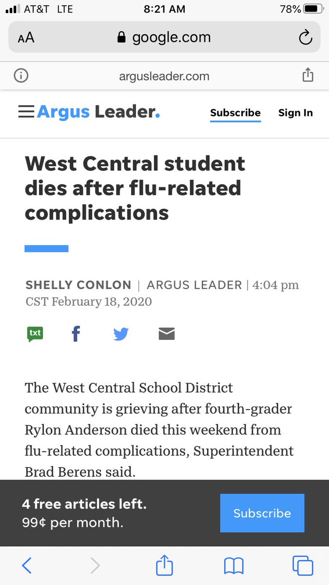 3/ Virginia. New York. Oregon. South Dakota. All within days of each other. You didn’t hear about any of these deaths because the national media didn’t care about them - but they are far more common than  #SARSCoV2 deaths in young adults have ever been.