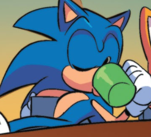 Sonic had been making coffee on the TL

"G'morning! Anyone want a cup?"