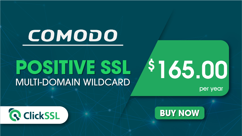 clickssl's tweet photo. #Comodo Positive Multi-Domain #WildcardSSL provides flexibility to encrypt multiple domains and its unlimited subdomains.
Buy now : https://t.co/Ppyc2l5MIv
#multidomainwildcardssl #ssl #sslcertificate #websecurity https://t.co/yCHR5KCQLx