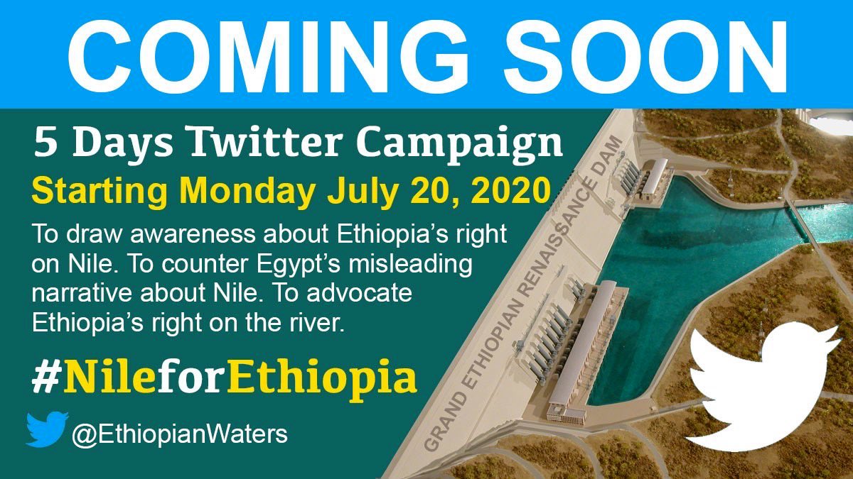  #Ethiopia’s entire  #GERD social media campaign is divisive. Instead of bringing people together, building consensus & encourage cooperation,  #Ethiopia seeks to instigate more hatred & division. Wrong to use hashtag  #NileforEthiopia! Nile is for all!  #Nile4all *END*