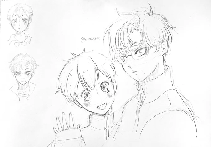I couldn't sleep last night bc I was thinking about kiyoko and yachi with short hair...#haikyuu 