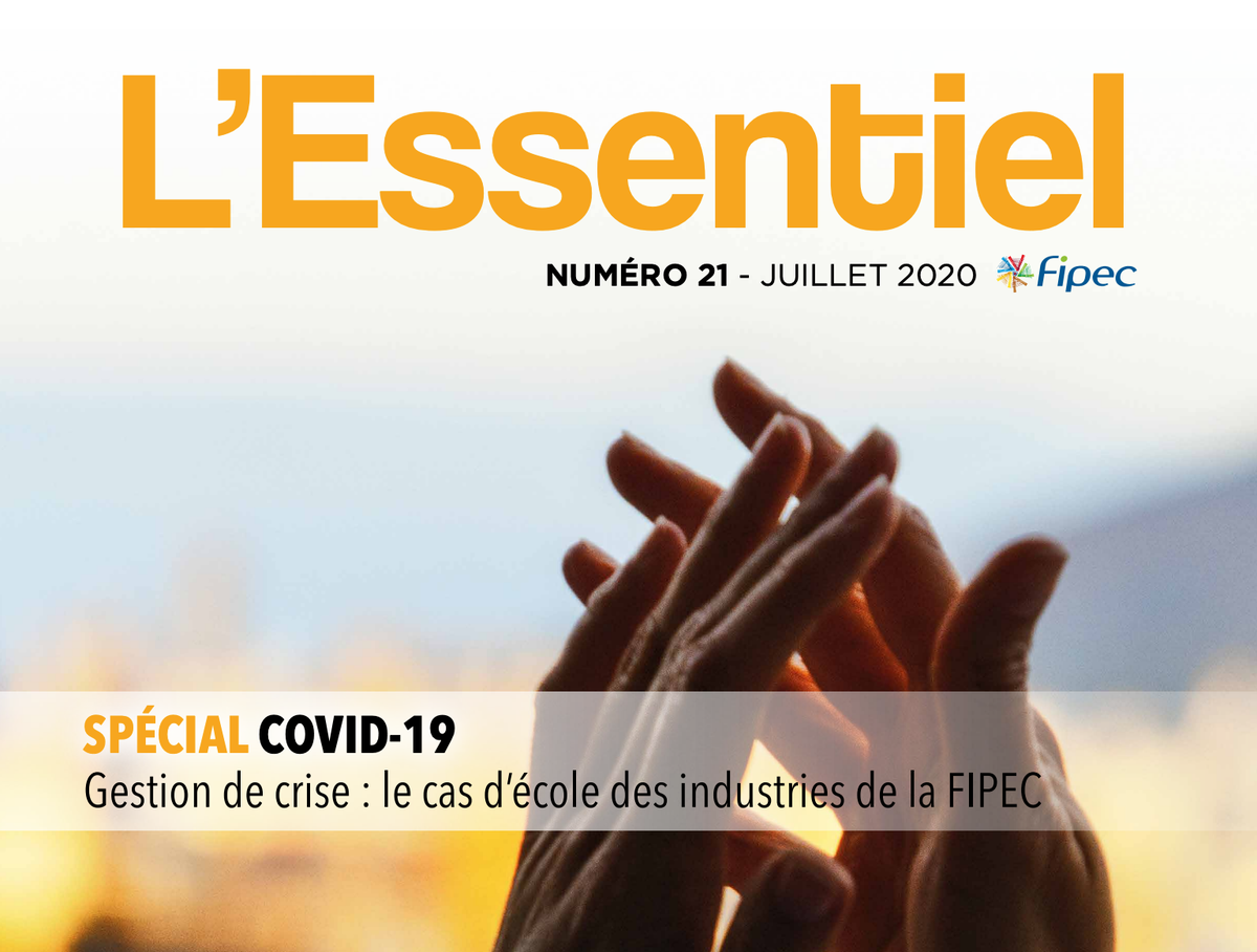 La_FIPEC's tweet photo. [#ALire] Découvrez le nouveau numéro de notre magazine L'Essentiel, qui revient sur la gestion de la crise sanitaire #covid19 par les industriels de la #FIPEC. Un cas d'école et de fierté, pour les industriels comme pour leurs salariés. https://t.co/fcIe2Kwxlo https://t.co/fxbWBBYTwE