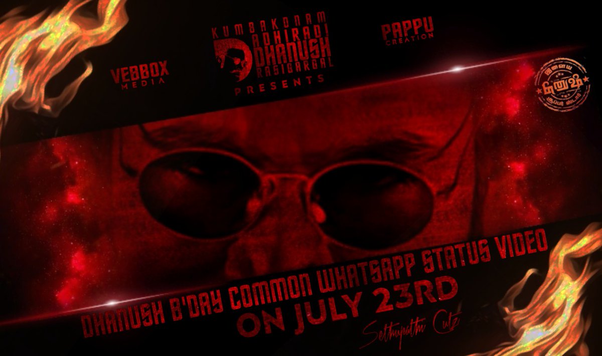 DhanushRiyas2's tweet photo. Our IDOL @dhanushkraja brithday special #commonwhatsappstatus Video will be released on July 23rd at 10am. 💥✌
Video Cuts : @sethupathipappu
Stay Tuned : @athiradida https://t.co/bWehDw04hQ
