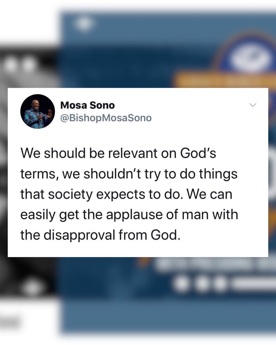 “When people say that the Church is irrelevant, the question that we must ask is, by who’s standard? Only God can define the relevance of the Church.”

The notes and the stream of our prayer are up on Grace Bible Church International on Facebook

 facebook.com/GraceBibleChur…