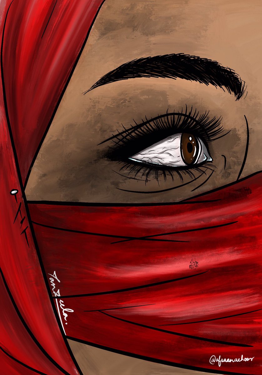 AfsaanaE's tweet photo. If wearing a mask makes you look like one of those burqa clan women, well all I have got to say is, welcome to the club my G. 
Wear your damn mask.

#ArtistOnTwitter 
#WearADamnMask https://t.co/3VIYvqWxSf