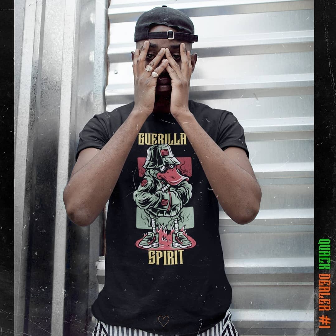 QUACK DEALER T-SHIRT #1  💊🐤
Tell us what you think about this design 🧞‍♀️🧞‍♂️👌? 
➡️ guerillaspirit.com/collections/co…
This is #streetwear #streetwearfashion #designerwear #designertshirt #summer2020 #summervibes☀️. Time to get ready for #2020goals