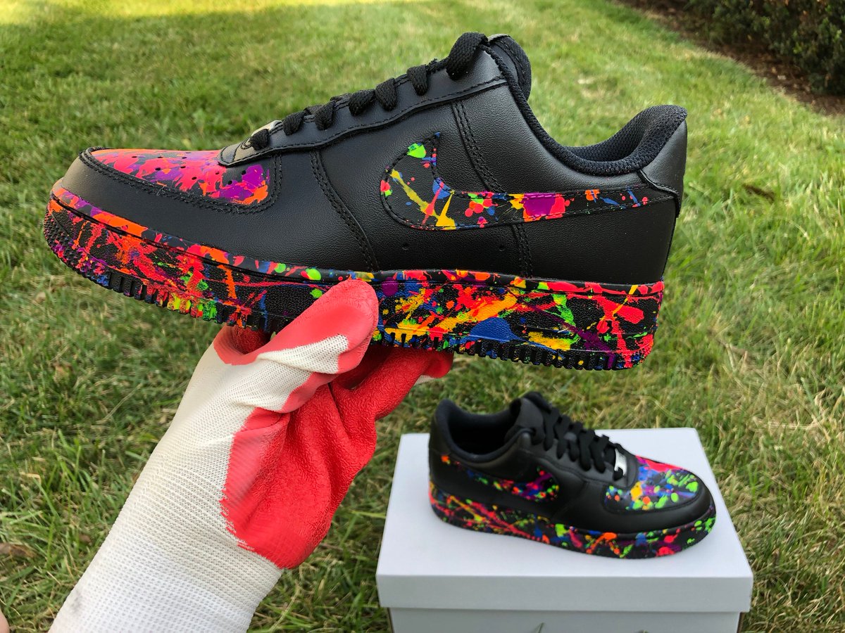 custom paint splatter air force 1