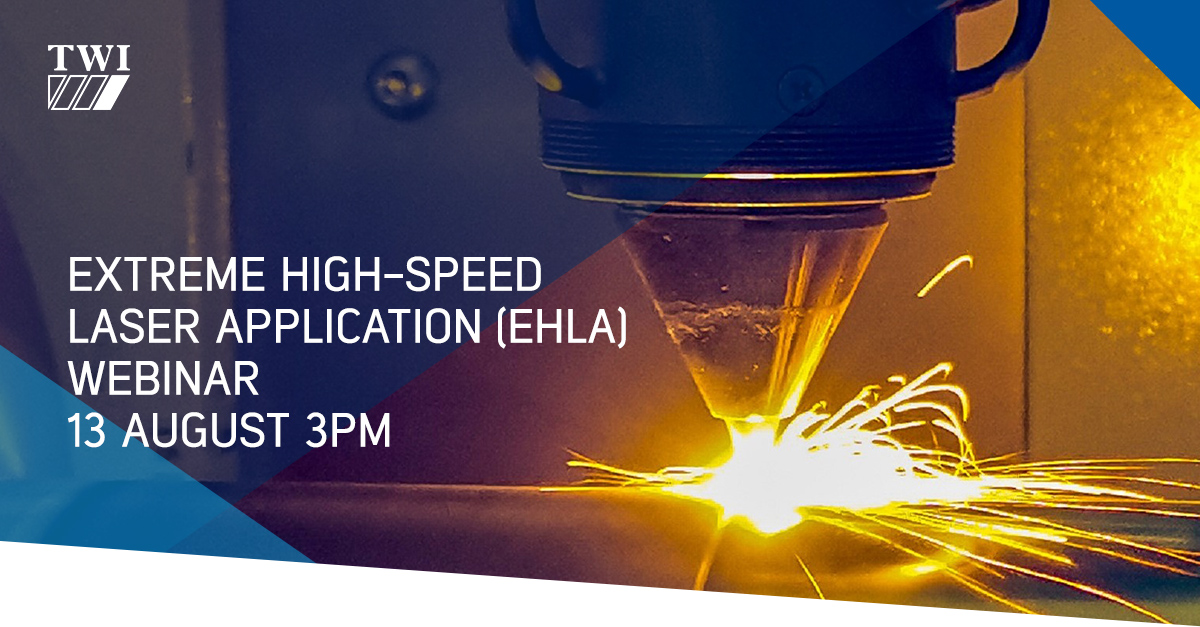 TWI_Ltd's tweet image. We are hosting free to attend webinar on Extreme High-Speed Laser Application (EHLA) Technology on 13 August.

Discover more and register: bit.ly/3jj8gci

#webinar #LaserCladding