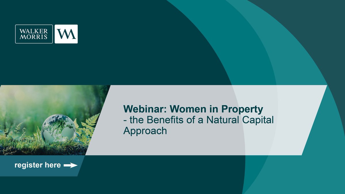 WalkerMorrisUK's tweet image. Webinar: Women in Property -  The Benefits of a Natural Capital Approach, Thursday 23 July 2020, 10:00am to find out more and to book your place visit &amp;gt;&amp;gt; ow.ly/P2Nt50AiqVJ #WomenInProperty #Environment