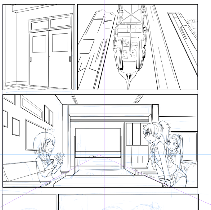 根気がいる…資料見て描いてるんだけど、似すぎてもトレスだってことになっちゃうからアイレベル変えたりしてね。学園艦とかフリー素材にしてくれないかな。 