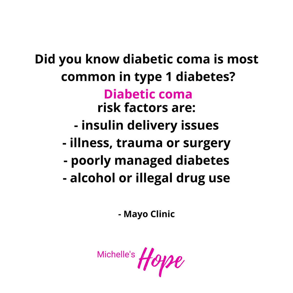 MichHopeFilm's tweet photo. For Michelle, the chances of going into a coma are a constant scare for her and her family.

The #edmontonprotocol will hopefully help stabilize insulin delivery, decreasing Michelle’s chances of sleeping into a coma. https://t.co/eUFvmsu1ly