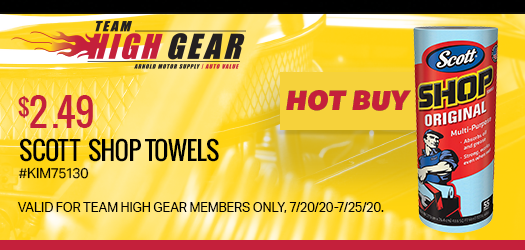 Team High Gear members, grab some Scott Shop Towels for $2.49 valid this week only!

To learn more about the Team High Gear program, visit hubs.ly/H0sCCNW0.