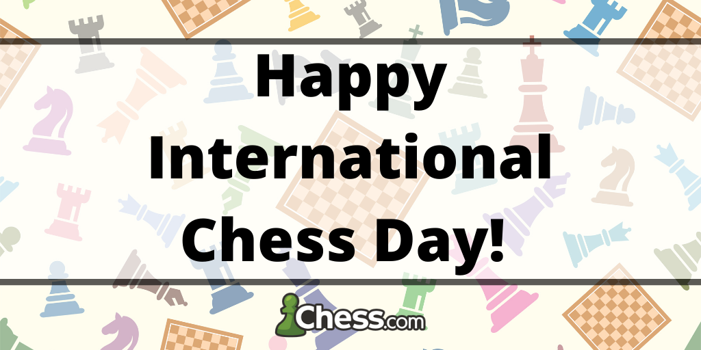 chesscom's tweet photo. Happy #InternationalChessDay! ♖🎉♖🎉♖🎉

Tell us, what is one thing you love about chess? 🤔 https://t.co/9ff142969R