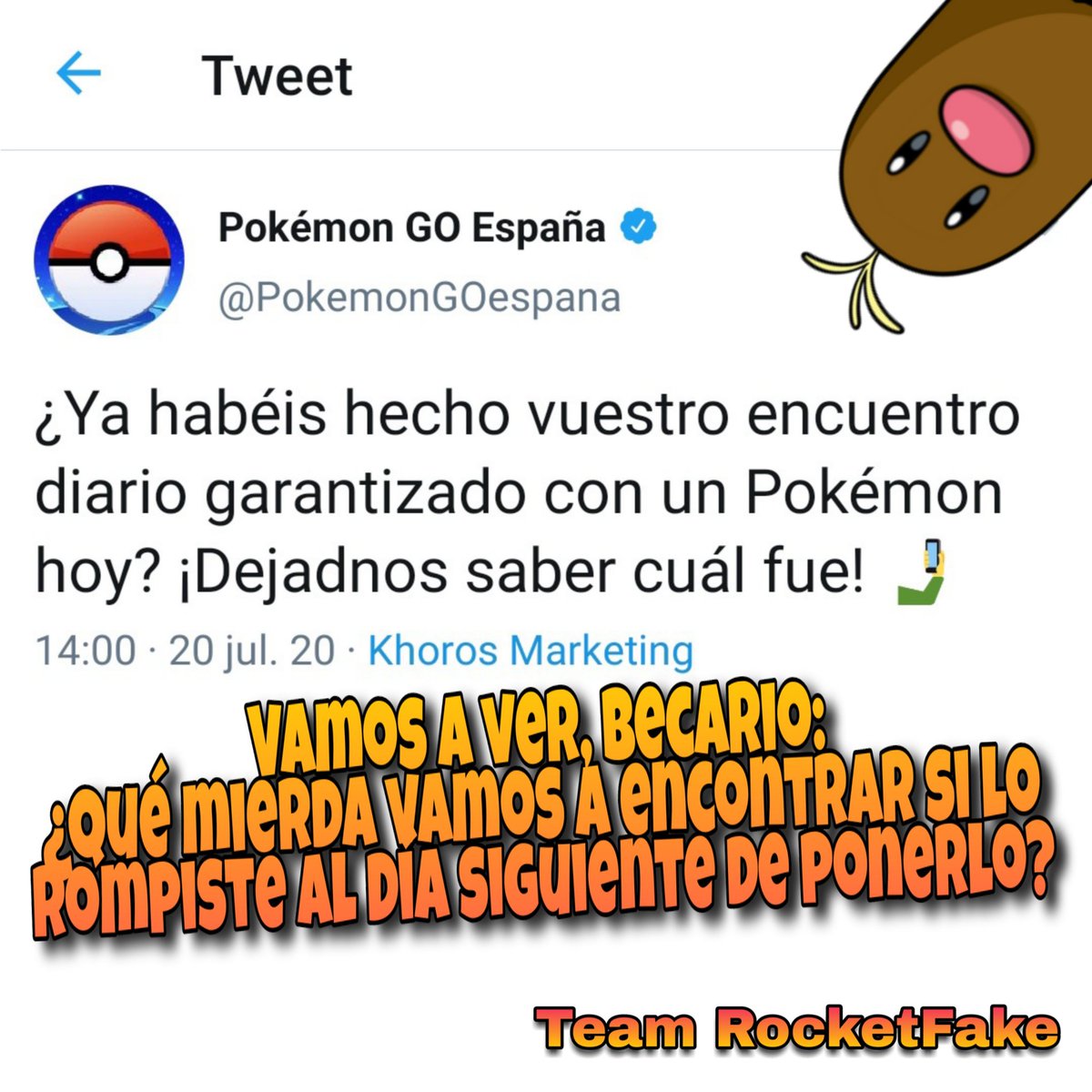 The_EVIL_Lyn's tweet image. ¿Otra vez le estáis dejando el ordenador al becario y su botella?
#PokemonGO #Pokemon