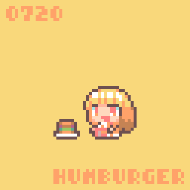 7 ハンバーガーの日 Dotpict Pixelart ドット絵 鬼雷 昇炎のイラスト 7 ハンバーガーの日 Dotpict Pixelart ドット絵 鬼雷 昇炎のイラスト