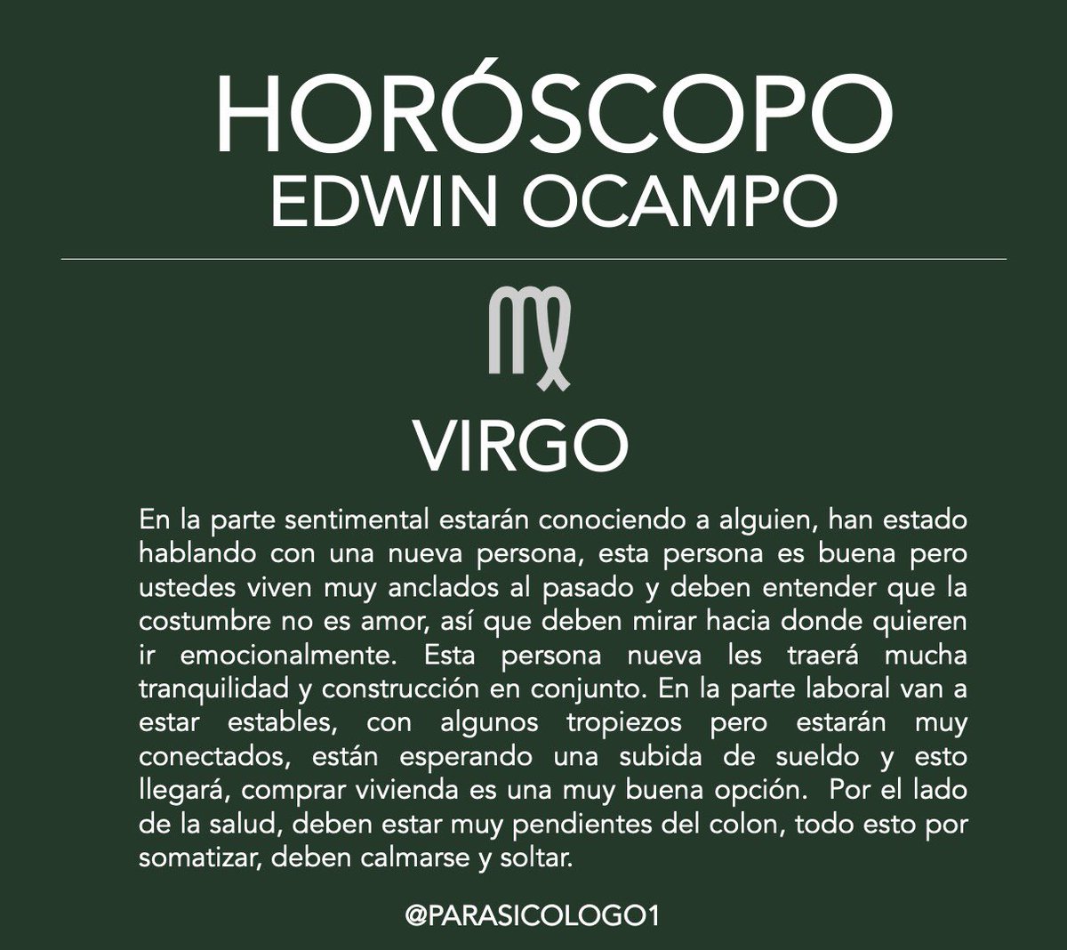 parasicologo's tweet photo. #HoróscopoEdwinOcampo ✨💫 https://t.co/z0c5avilVj