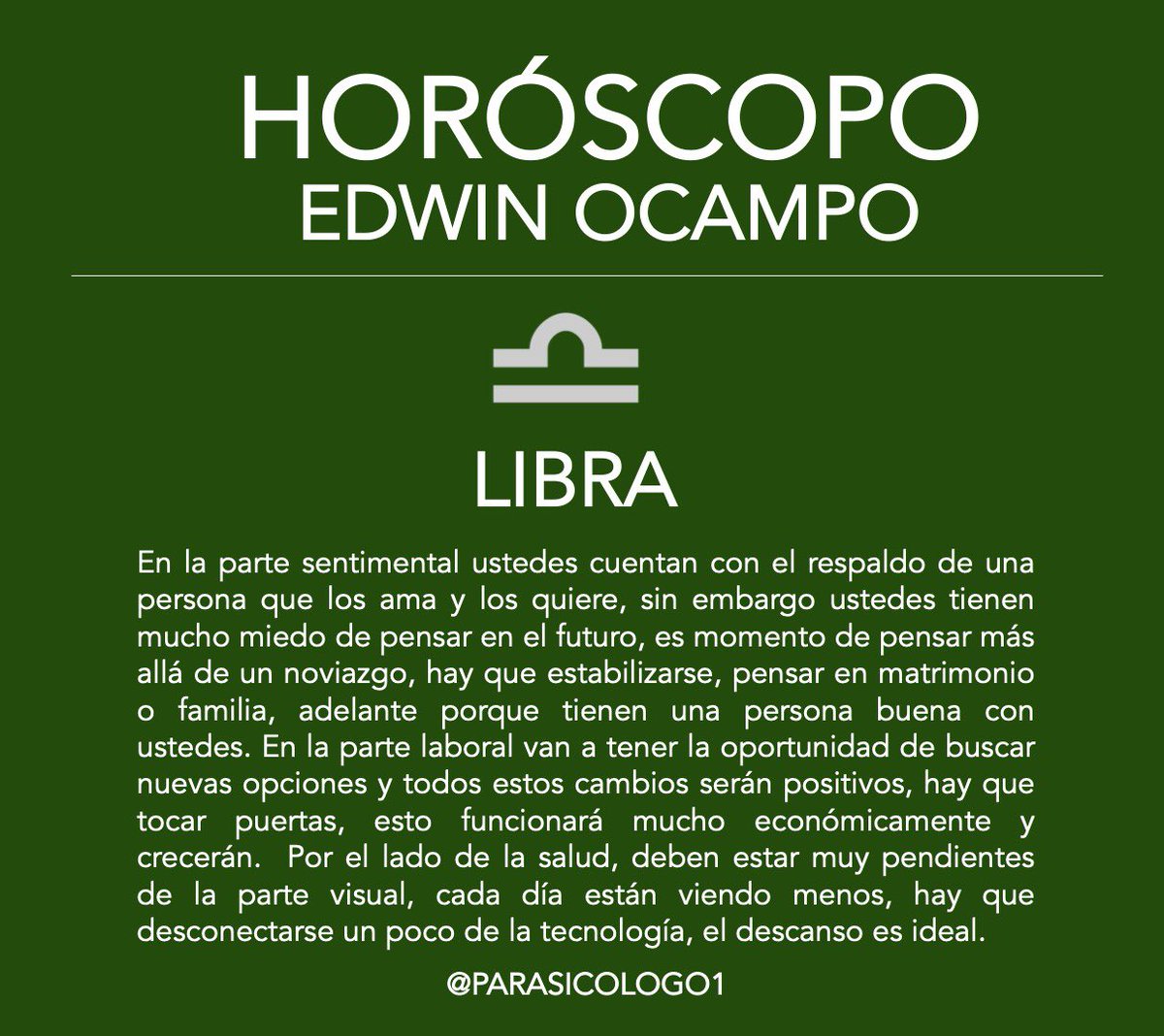 parasicologo's tweet photo. #HoróscopoEdwinOcampo ✨💫 https://t.co/z0c5avilVj