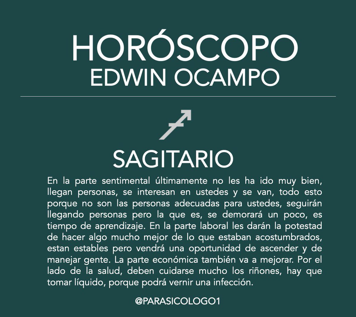 parasicologo's tweet photo. #HoróscopoEdwinOcampo ✨💫 https://t.co/M81cgDZ4Co