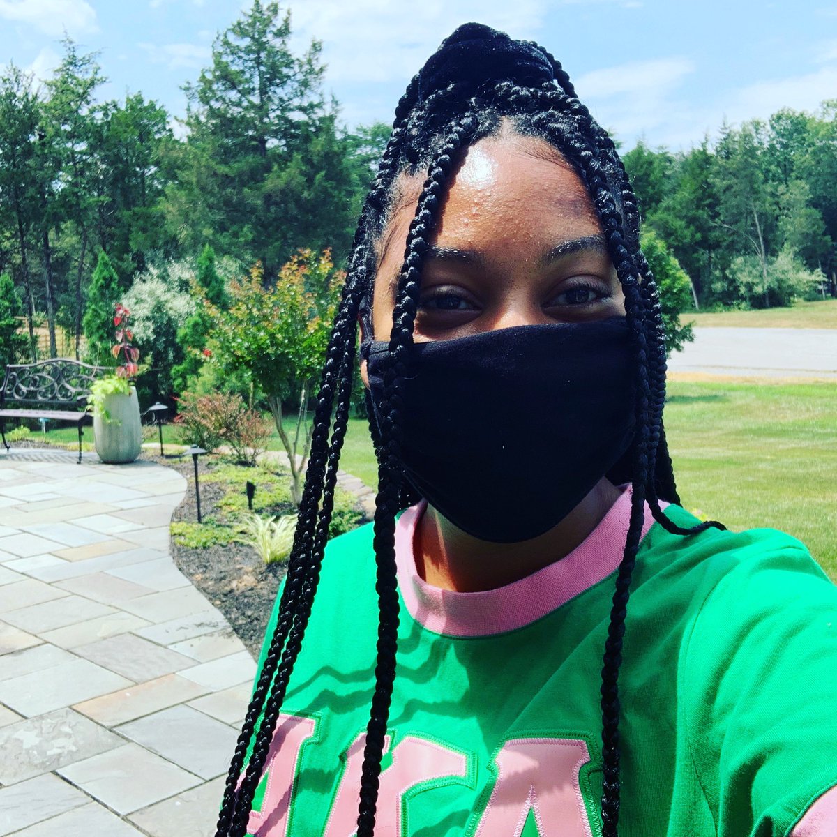 #hokies wear masks. Our NPHC President, Sierra Coley, wears a mask and follows social distancing “because I want to do my part to help stop the spread of the virus!” #maskupvt #utprosim #gohokies #showusyourmask