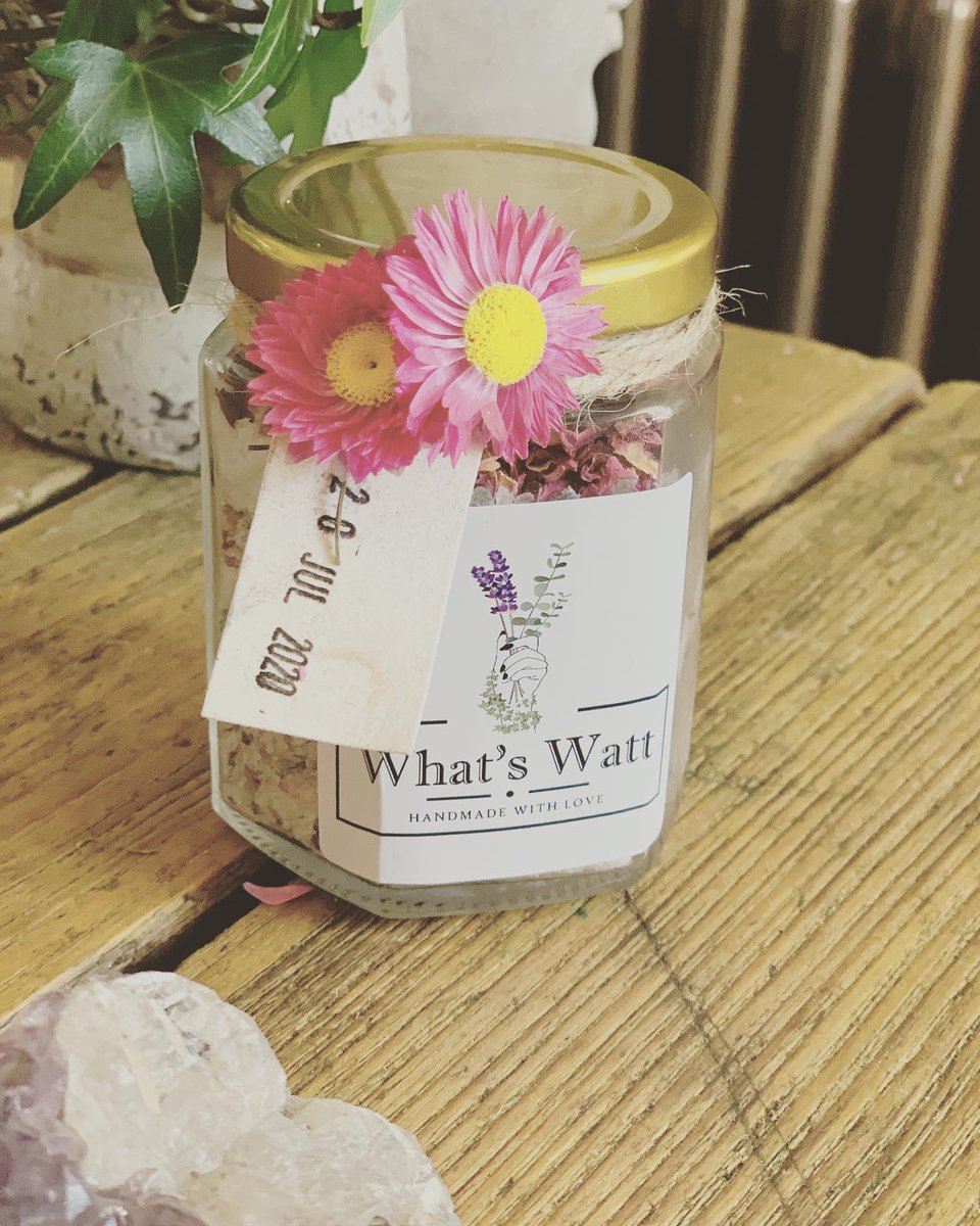 whatswattshop's tweet photo. There will be 4 crystals to collect , for selflove, protection, calmness and empowering 
This is Dead Sea salt it is blended with rose petals both are great for sensitive skin &amp; the lavender is perfect for a goods night sleep https://t.co/oJxNFtDCXx