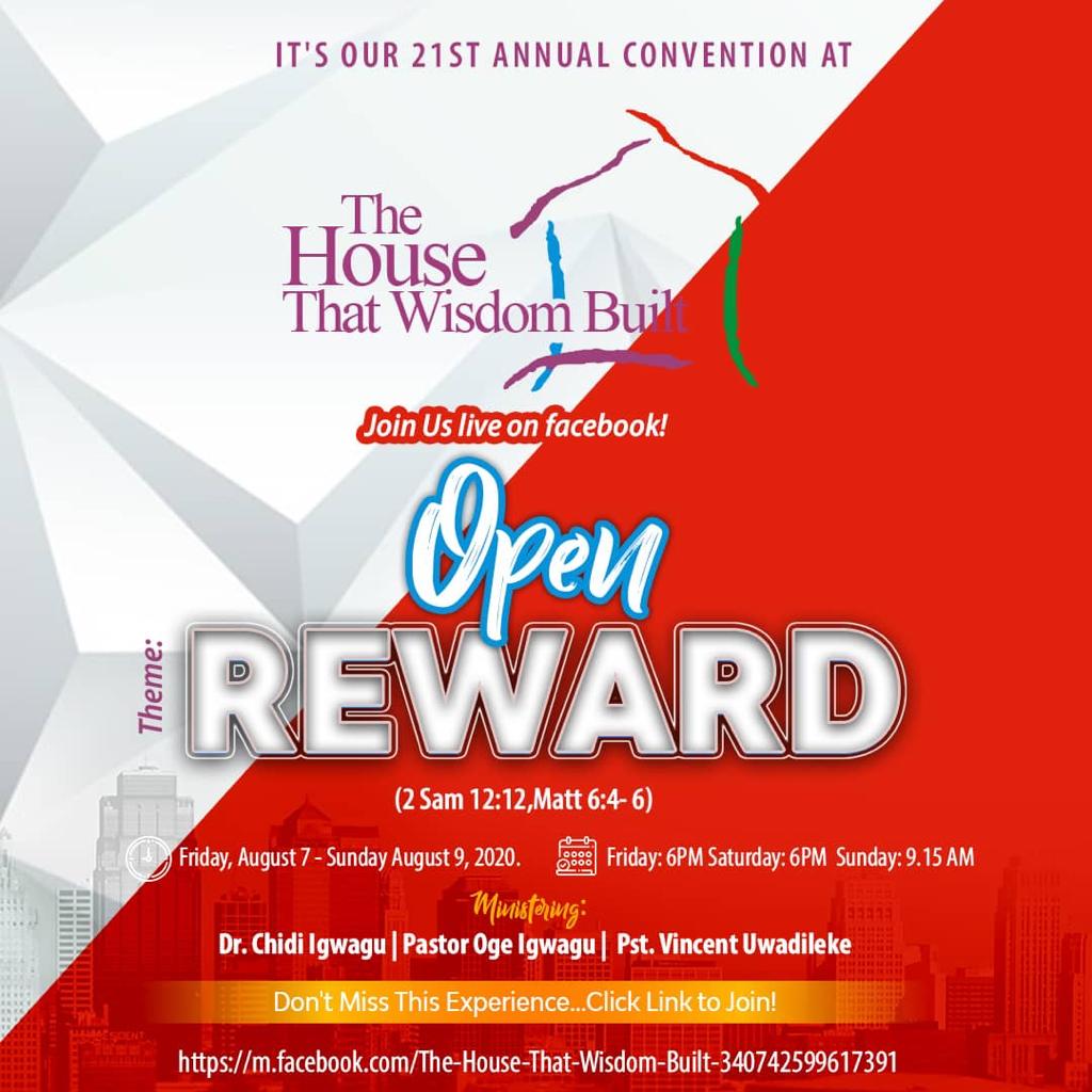 Wisdom_House1's tweet photo. #21stConvention #OpenReward #TheHouseThatWisdomBuilt https://t.co/ithfFoHV0I