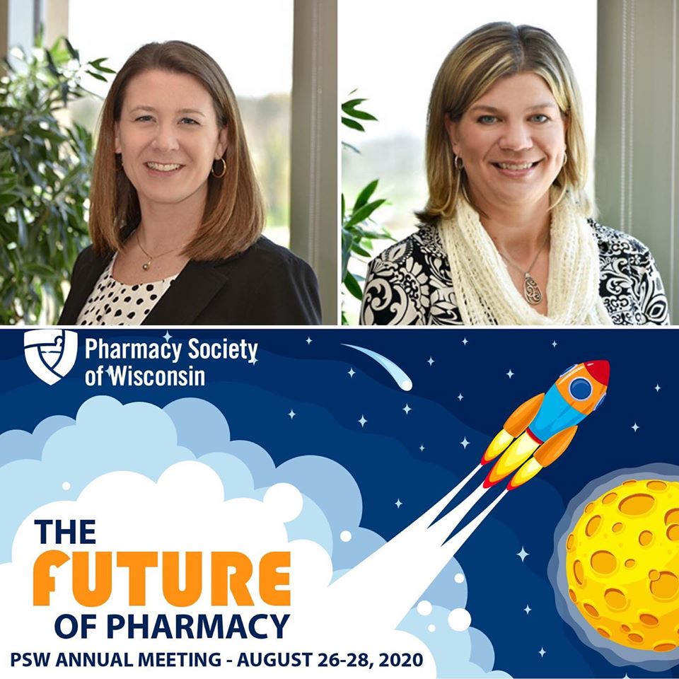 CUWPharmacy's tweet photo. #CUWSOP is excited to announce Dr. Melissa Theesfeld, will be installed as President of @PSWpharmacists and Dr. Lynne Fehrenbacher, will be the recipient of the Curtis A Johnson Award at the 2020 PSW annual meeting. Congrats! https://t.co/JoajP1FIG8