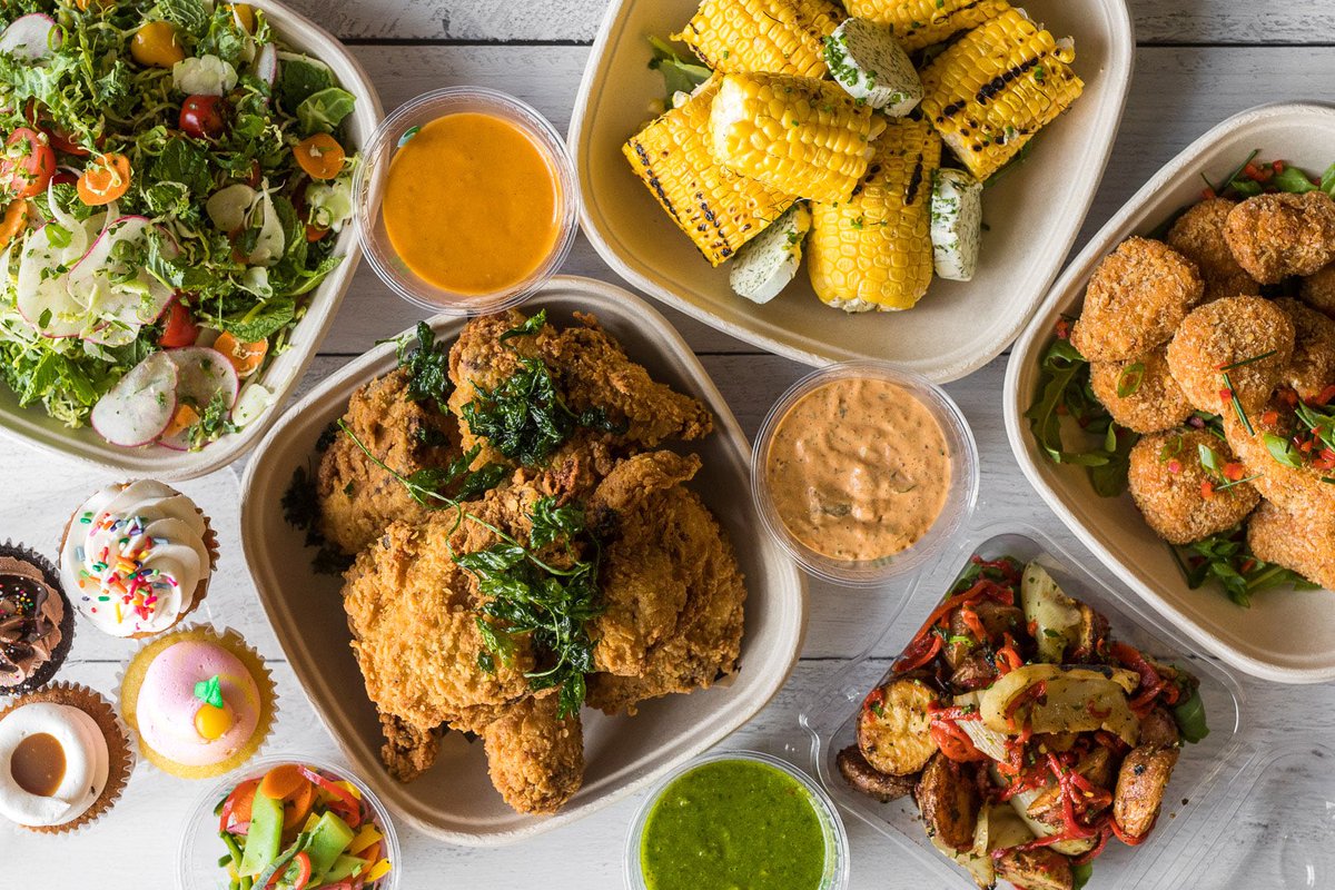 ACTcatering's tweet photo. Enjoy a summer picnic for you and 3 of your closest SiPmates! Featuring crispy tender fried chicken, grilled local corn, brussels sprouts, potato-sweet pepper salad, plus four delectable cupcakes from James and the Giant Cupcake🧁.
https://t.co/t13UkPjuGc
#actcatering #actathome https://t.co/TU2Db8XJIH