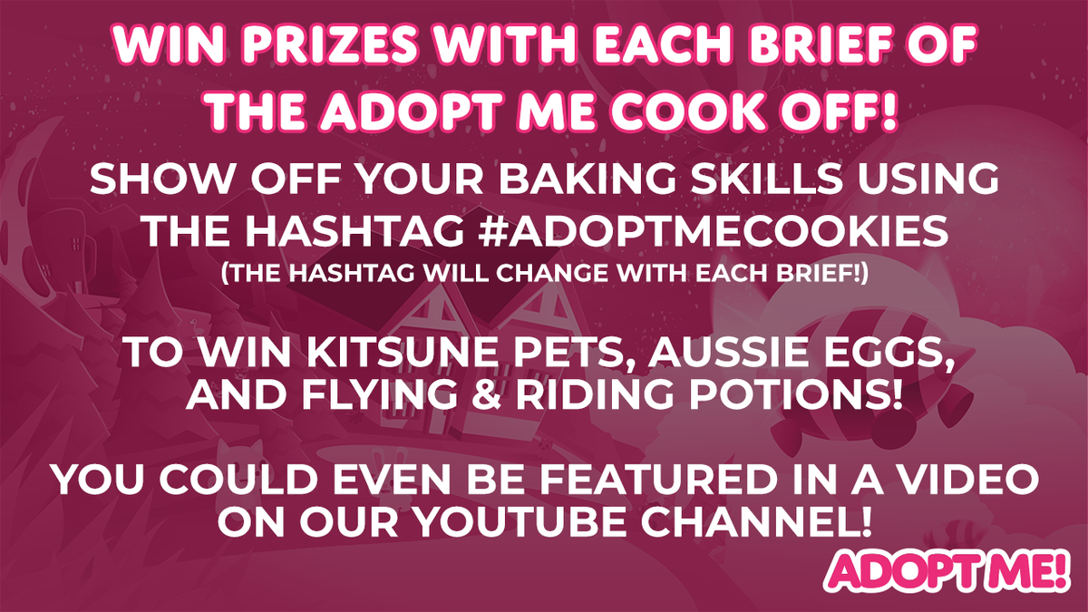 Adopt Me On Twitter Show Off Your Baking Skills Using The Hashtag Adoptmecookies For A Chance To Win Kitsune Pets Aussie Eggs And Flying Riding Potions We Will Be Giving - youtube all eggs from roblox adopt me